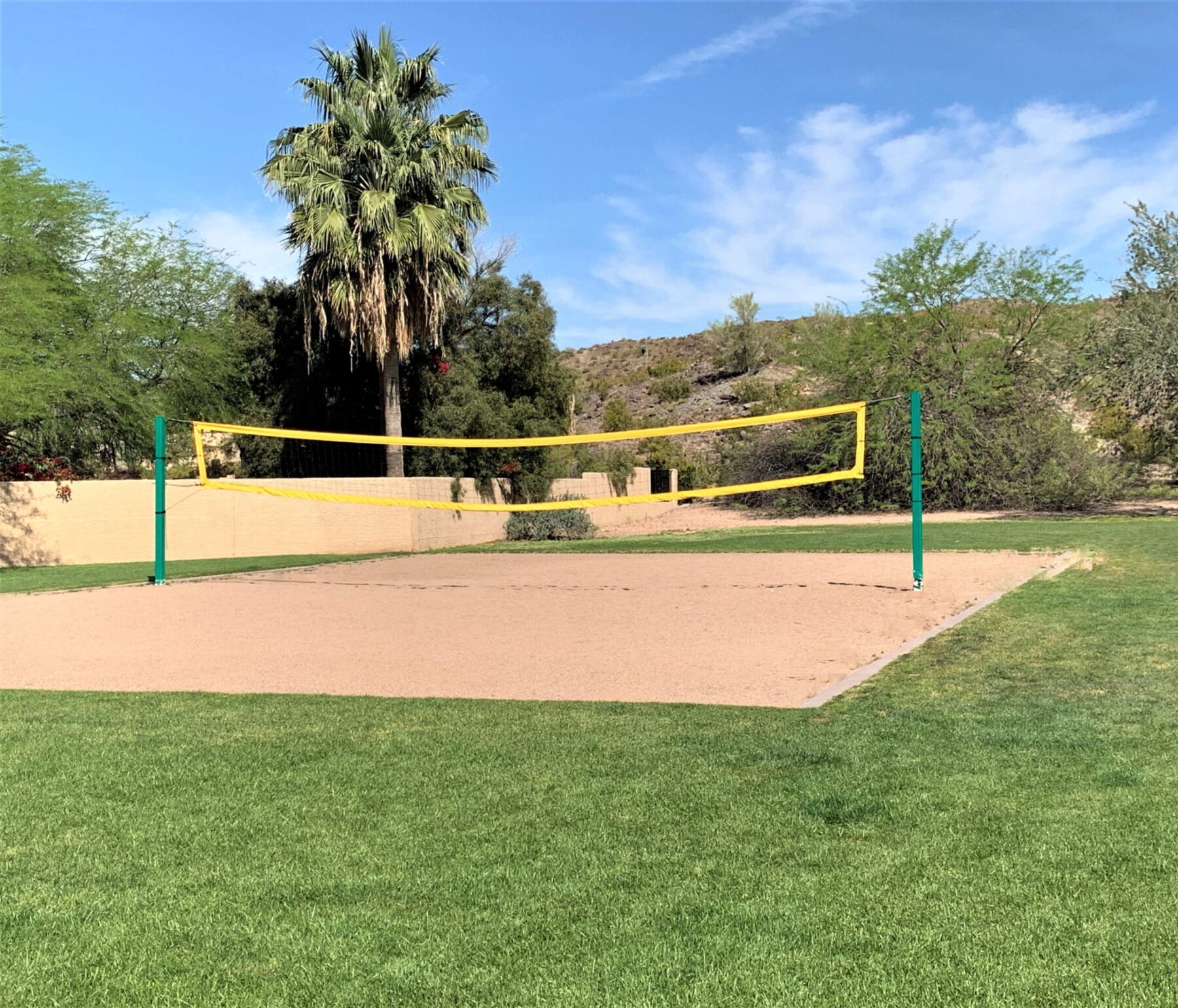 Sand volleyball court