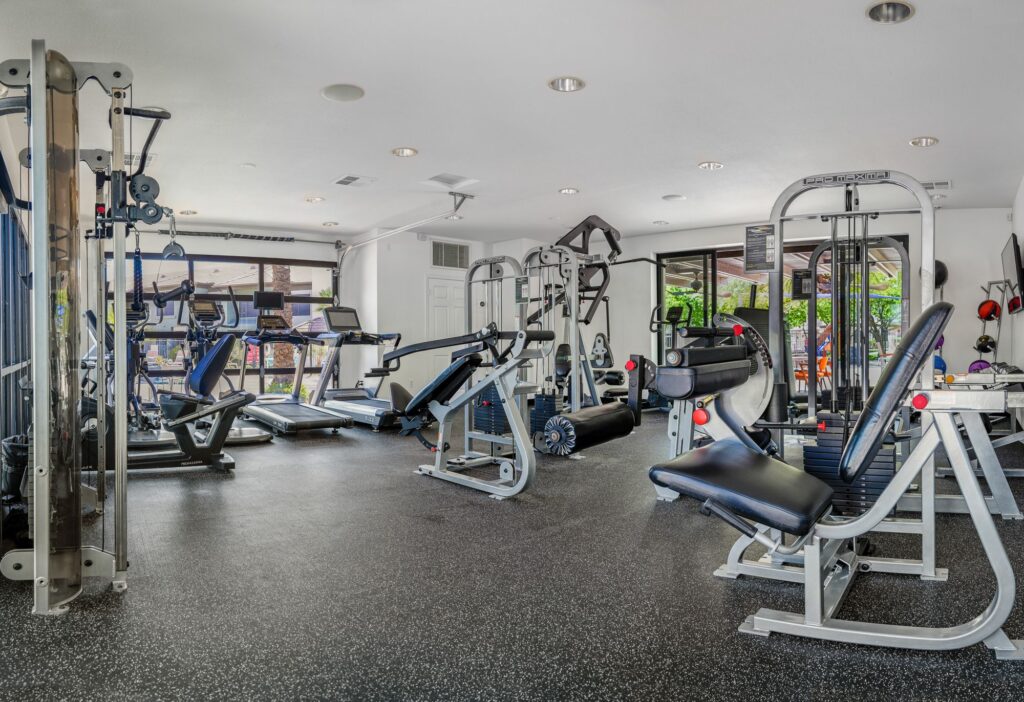 Fitness center with strength training and cardio equipment