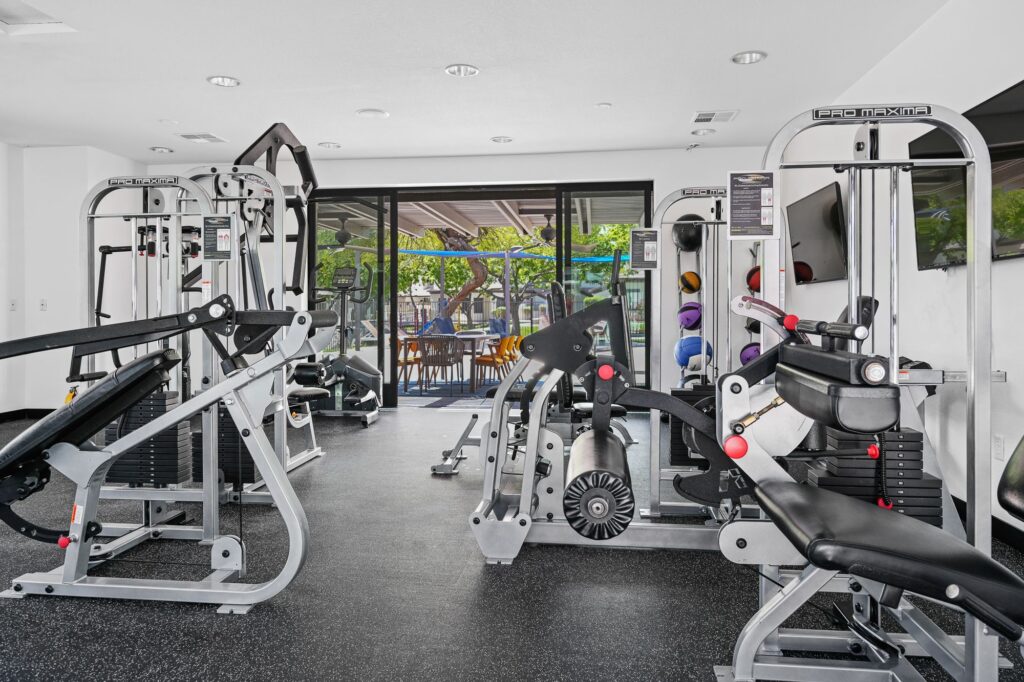 Fitness center with strength training and cardio equipment